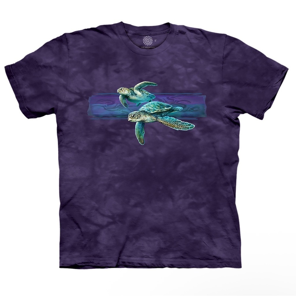 The Mountain Turtle Harmony Purple Tie Dyed Tee Size M